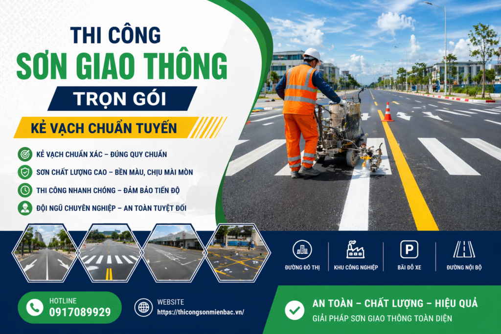 Thi công sơn giao thông